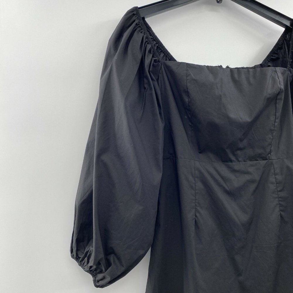 Pomander Place Tuckernuck Square Neck Chloe Mini Dress Black Puff Sleeve sz XXL - Picture 4 of 7